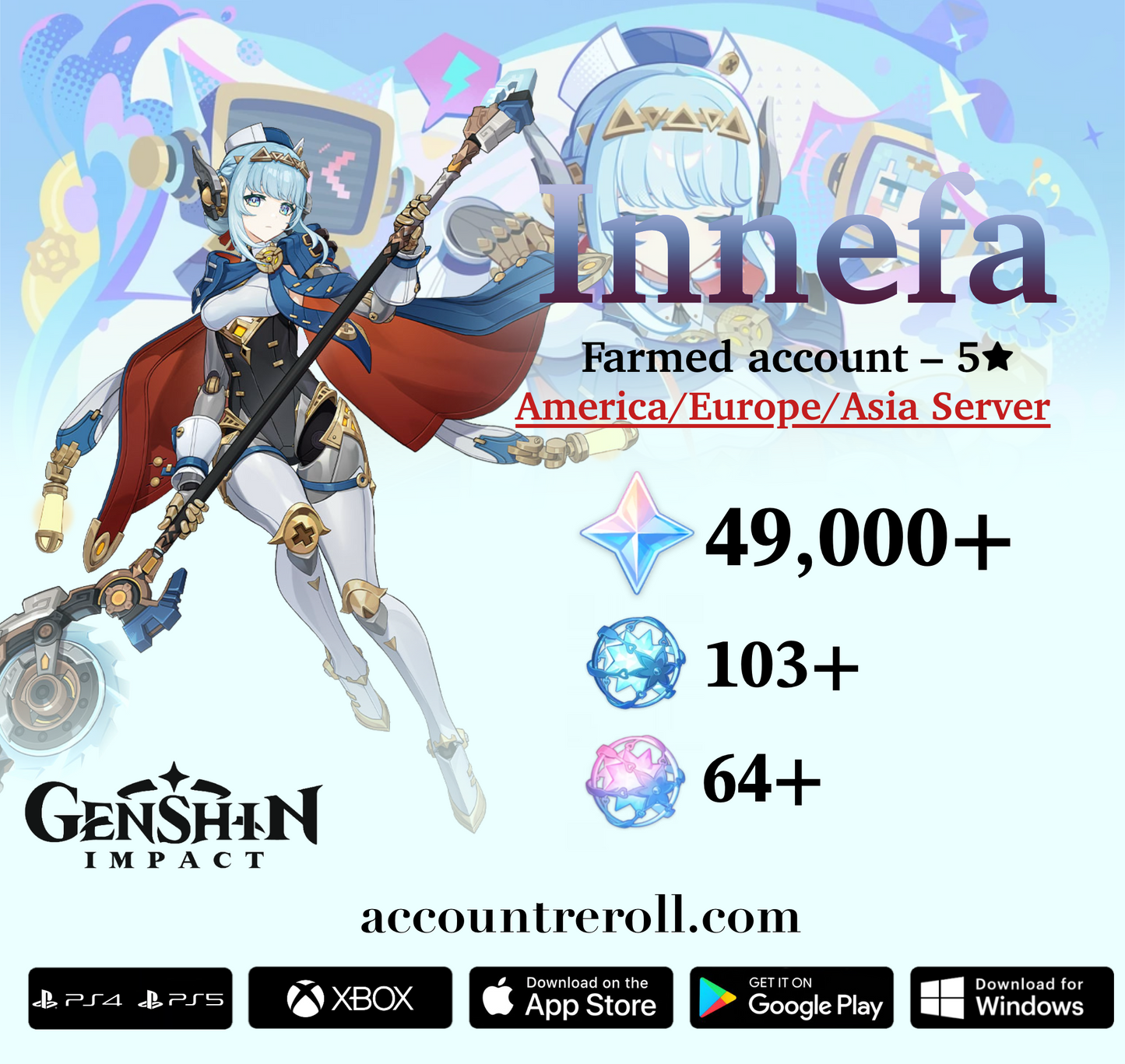 Ineffa Genshin Impact Farmed Starter Account