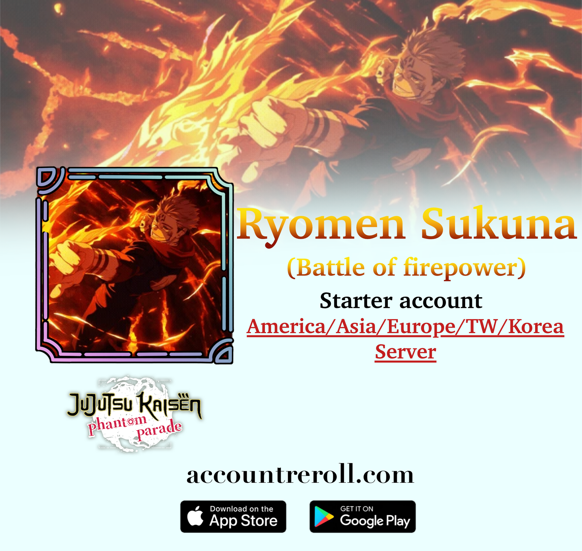 Ryomen Sukuna (Fuga) Jujutsu Kaisen Phantom Parade Starter Account