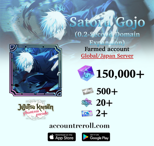 Satoru Gojo (0.2-Second Domain Expansion) Jujutsu Kaisen Phantom Parade Farmed Account