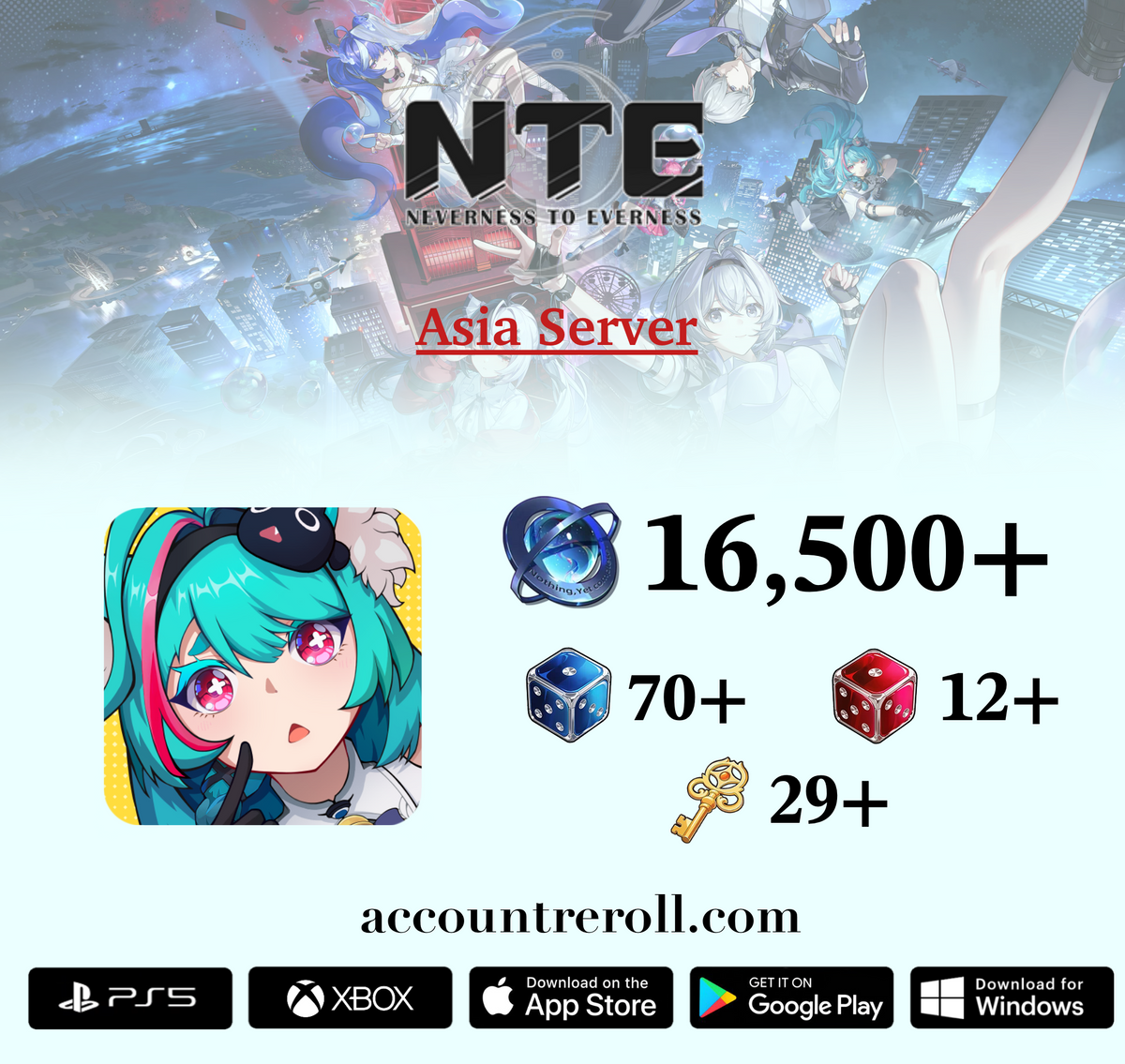 Neverness to Everness Fresh Account with 200+ Pulls [Asia]