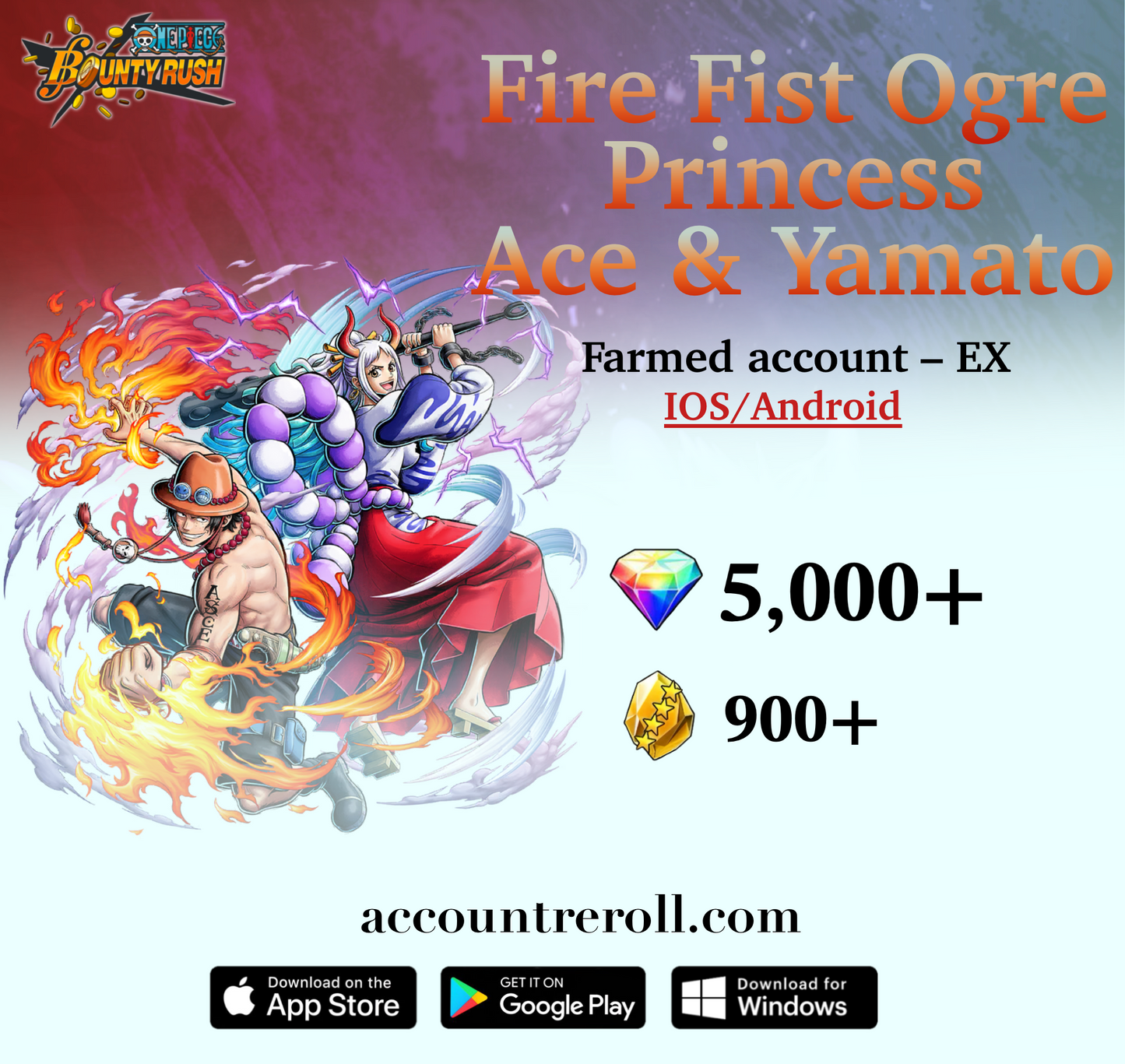 Ace & Yamato OPBR Starter Account