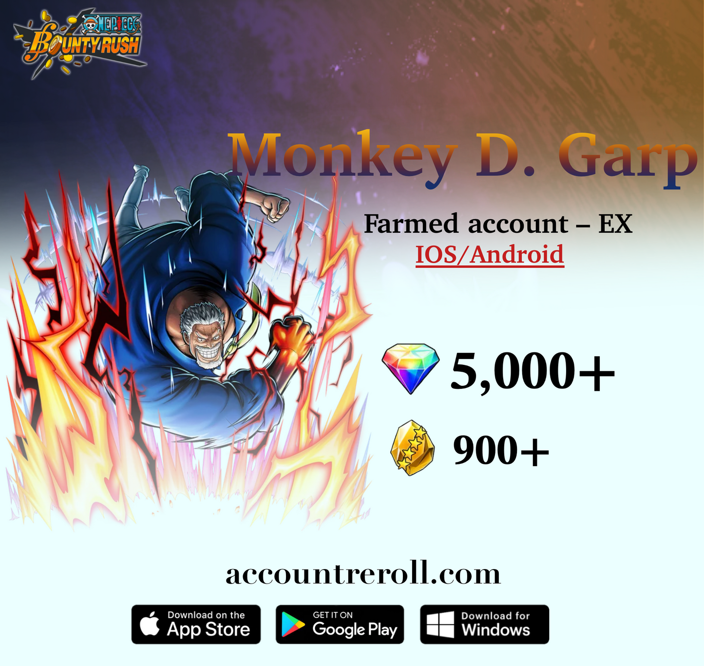 Monkey D. Garp OPBR  Starter Account