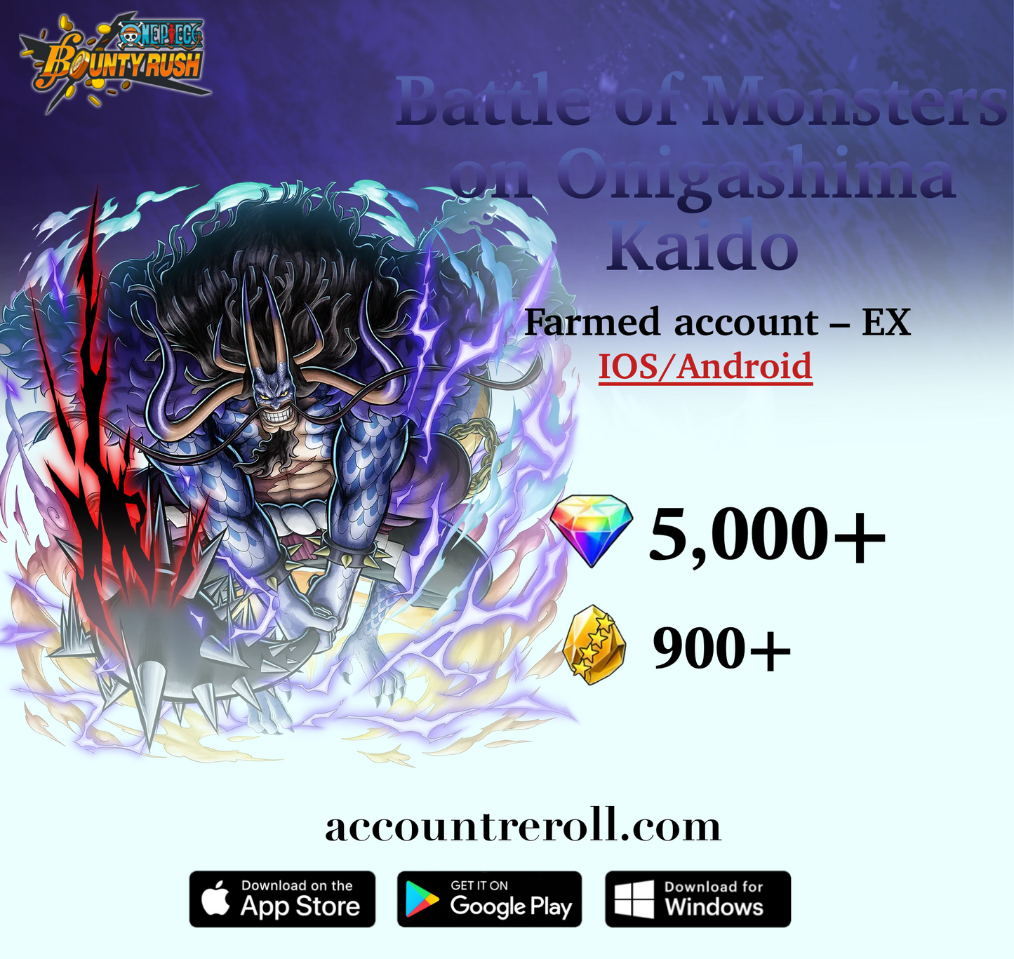 Onigashima Kaido OPBR Starter Account