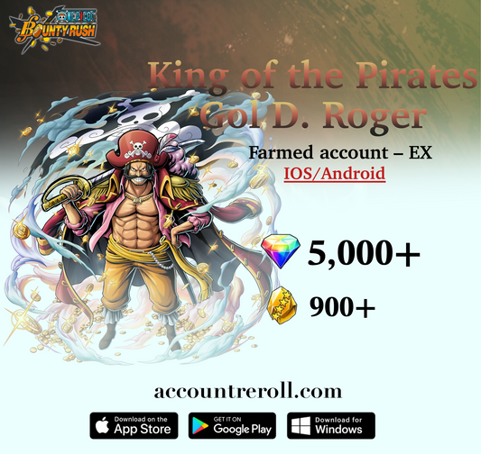 King of the Pirates Gol D. Roger OPBR Starter Account