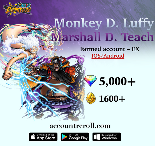 The Four Emperors Monkey D. Luffy with The Four Emperors Marshall D. Teach OPBR Starter Account