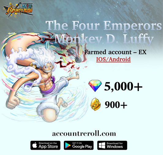 The Four Emperors Monkey D. Luffy OPBR Starter Account