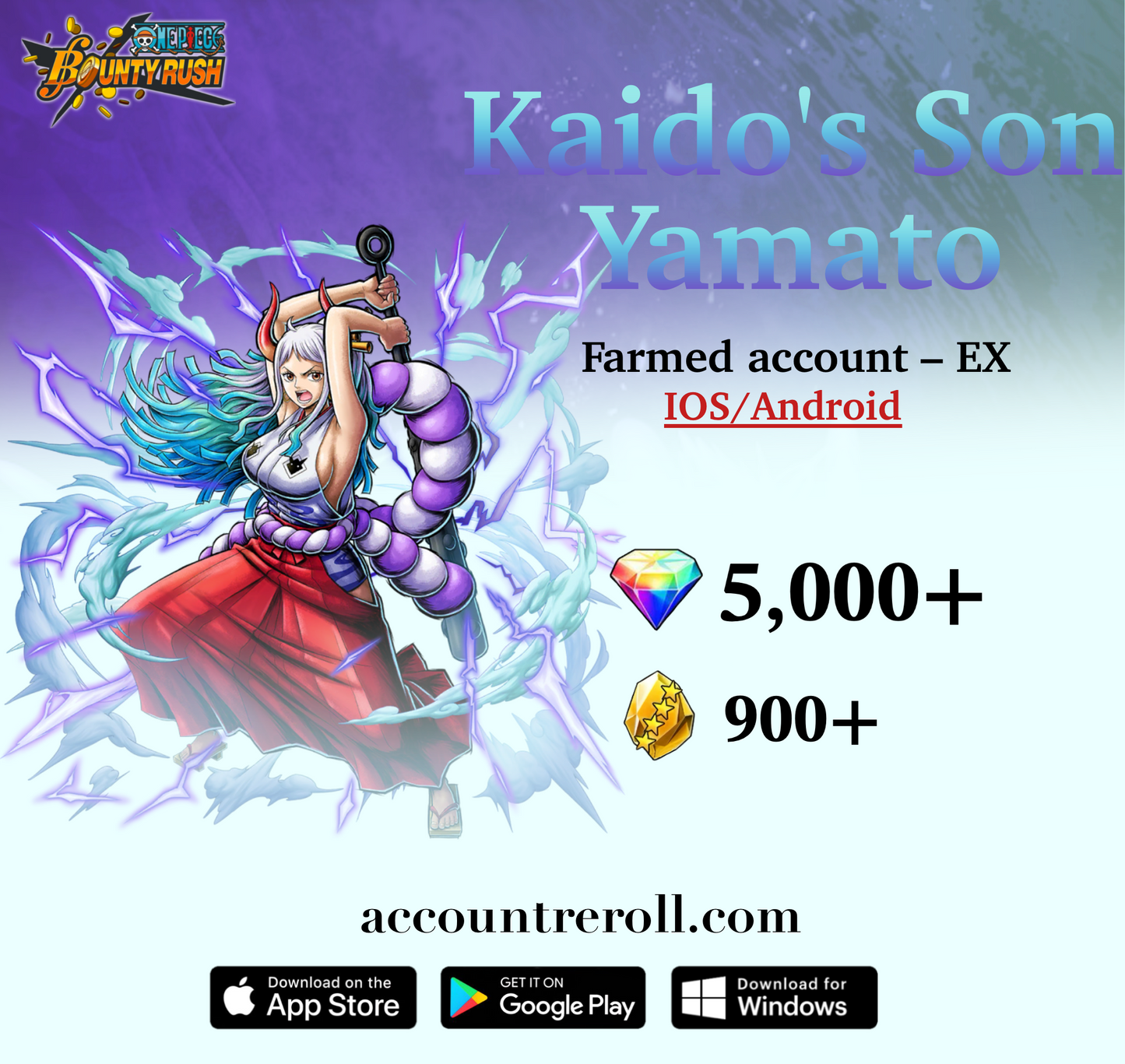 Kaido's Son Yamato OPBR Starter Account