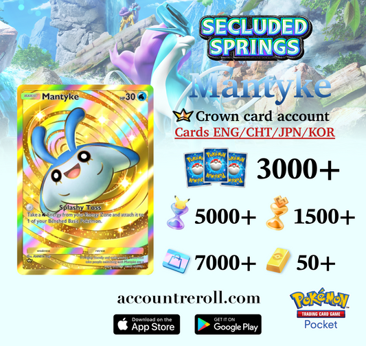 Mantyke Crown Rare Pokemon TCG Pocket Account