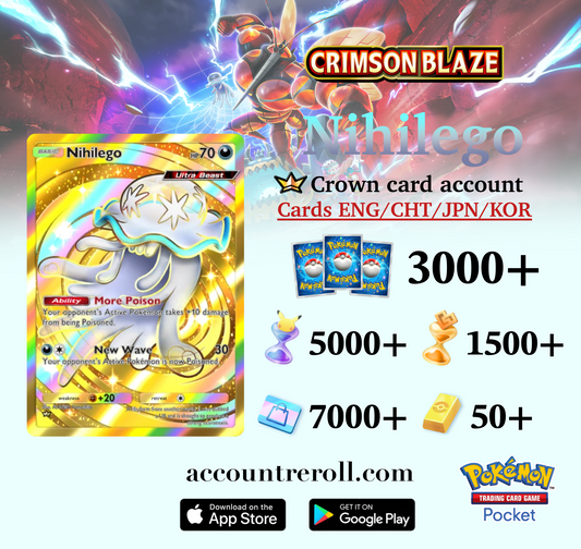 Nihilego Crown Rare Pokemon TCG Pocket Account