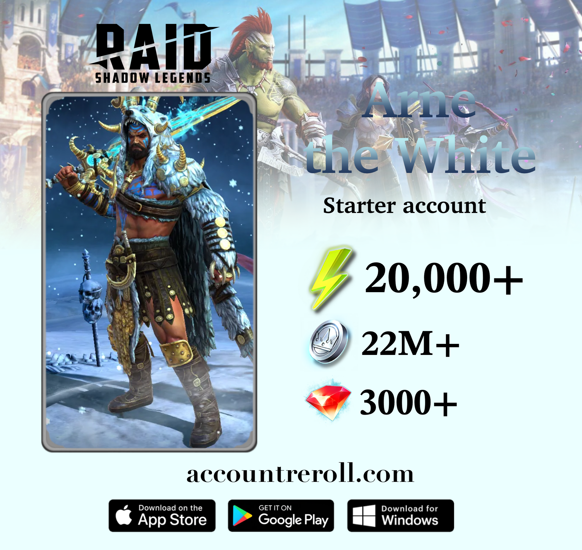 Arne the White RAID: Shadow Legends Starter Account