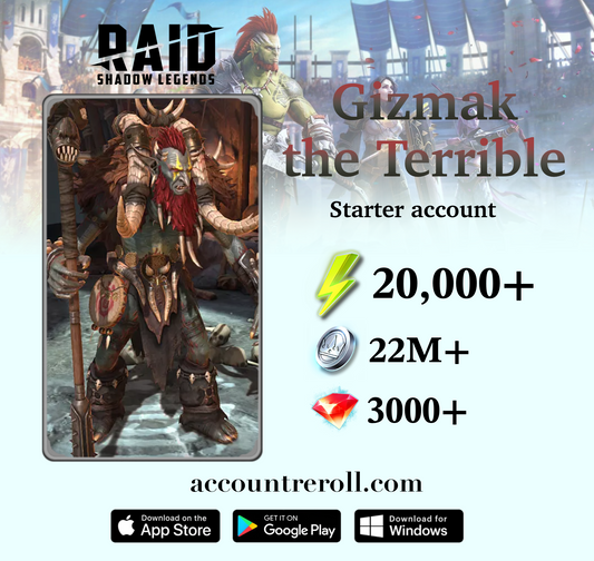Gizmak the Terrible RAID: Shadow Legends Starter Account