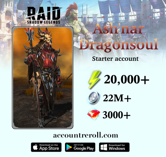 Ash'nar Dragonsoul RAID: Shadow Legends Starter Account