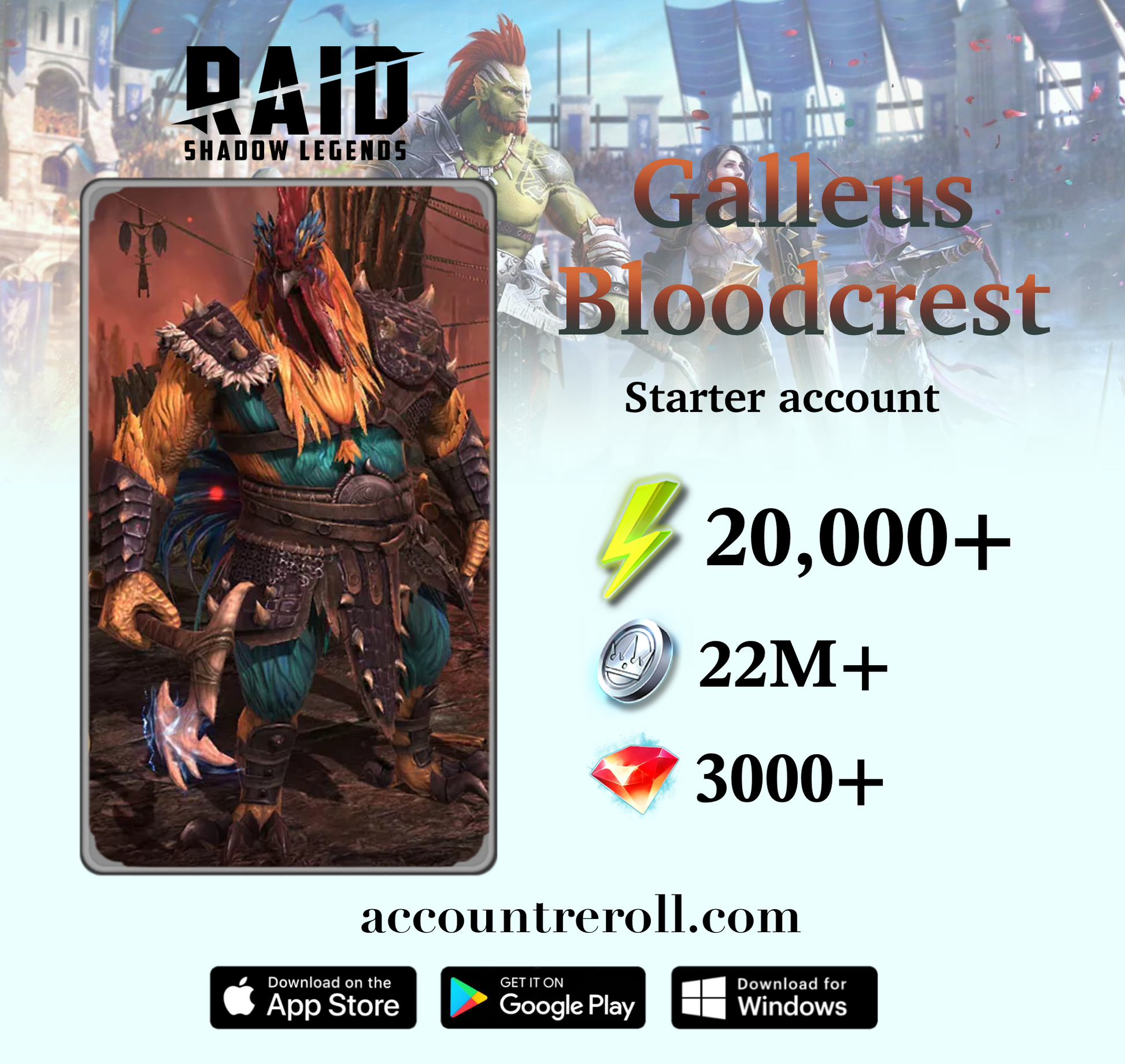 Galleus Bloodcrest RAID: Shadow Legends Starter Account