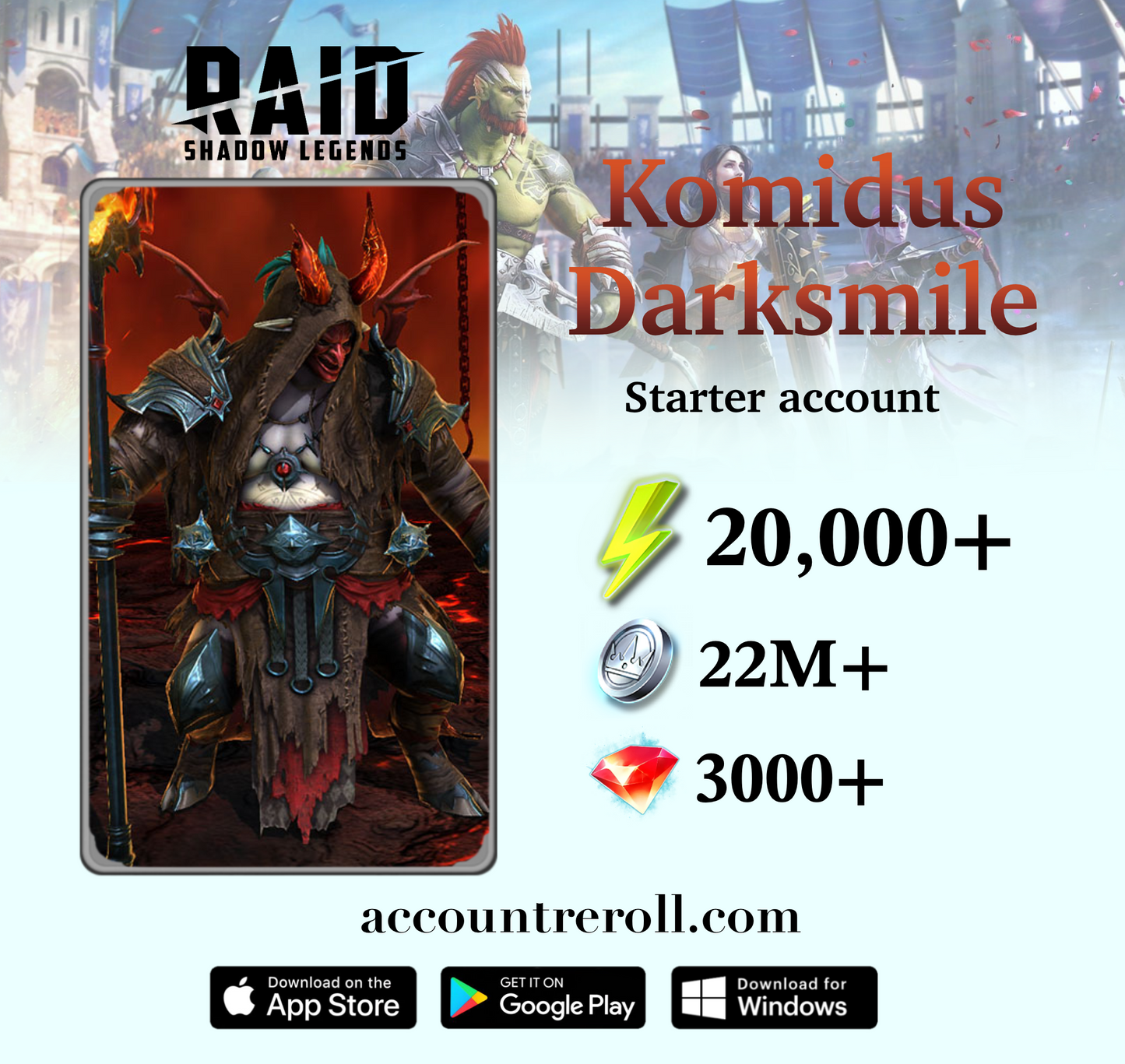Komidus Darksmile RAID: Shadow Legends Starter Account