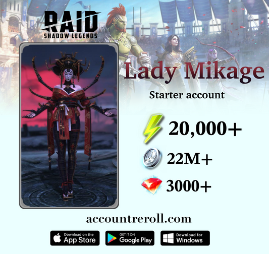 Lady Mikage RAID: Shadow Legends Starter Account