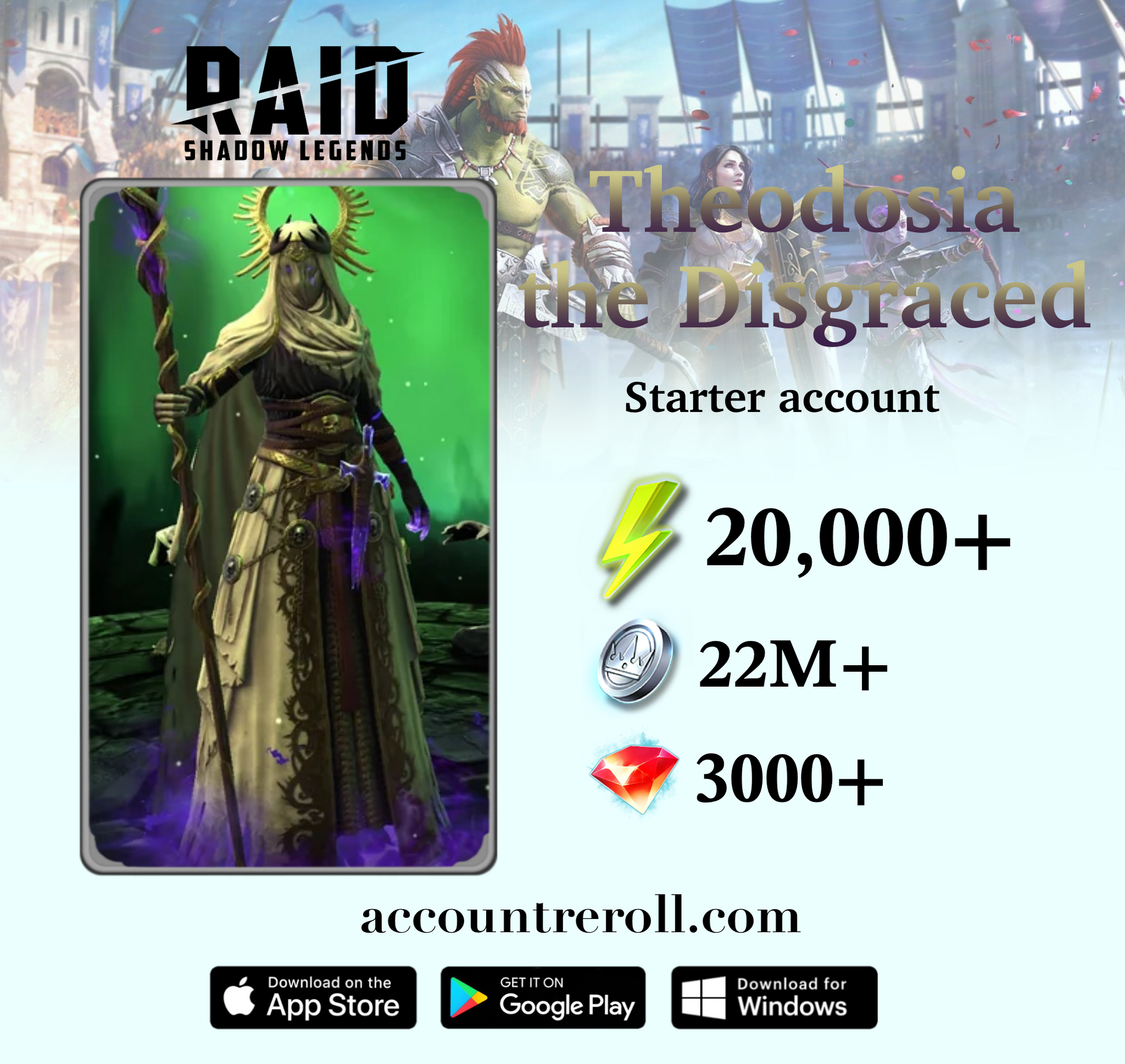 Theodosia the Disgraced RAID: Shadow Legends Starter Account