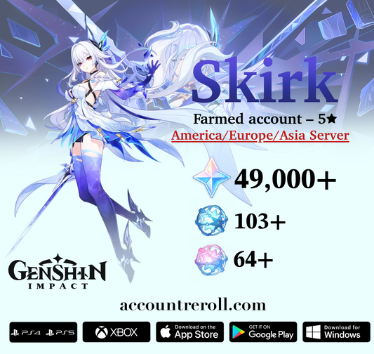 Skirk Genshin Impact Farmed Starter Account