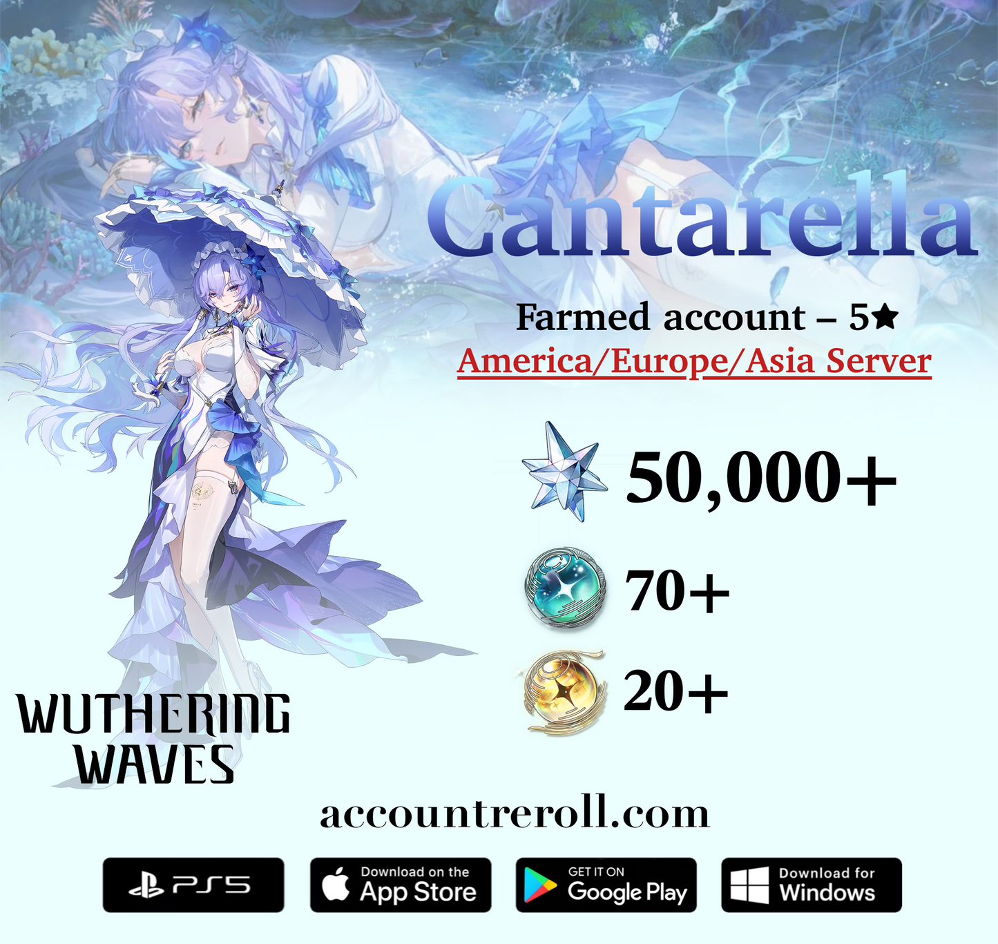 Cantarella Wuthering Waves Farmed Starter Account