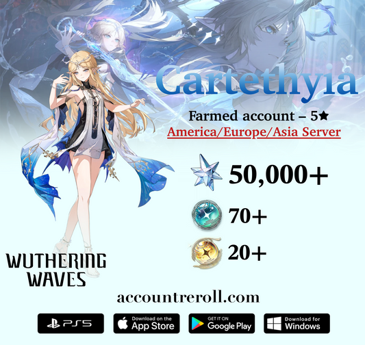 Cartethyia Wuthering Waves Farmed Starter Account