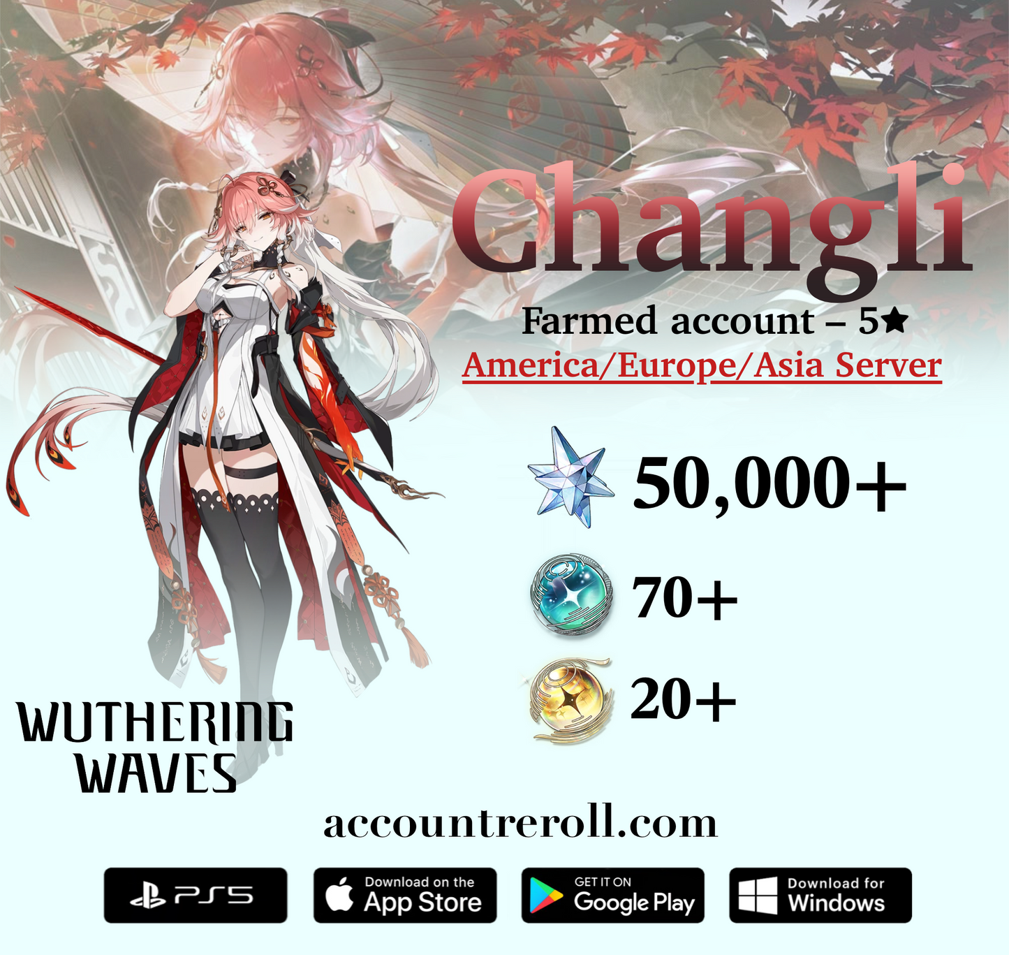Changli Wuthering Waves Farmed Starter Account
