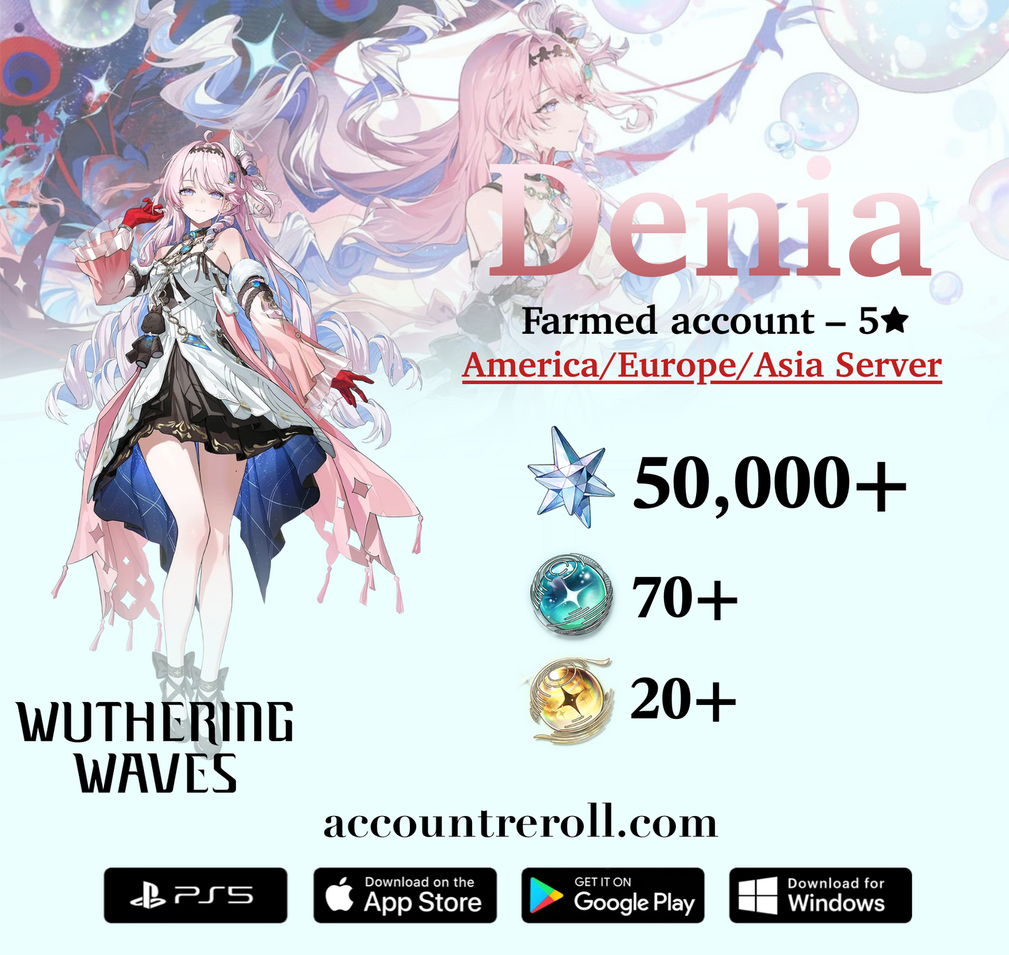 Denia Wuthering Waves Farmed Starter Account