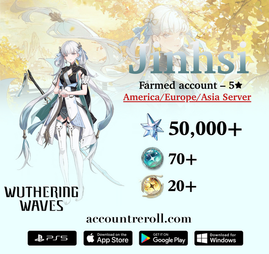 Jinhsi Wuthering Waves Farmed Starter Account