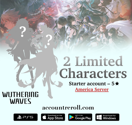 Wuthering Waves 2 Limited Characters Starter Account [America]