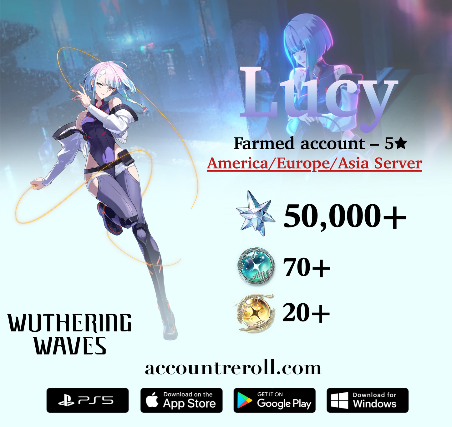 Lucy Wuthering Waves Farmed Starter Account