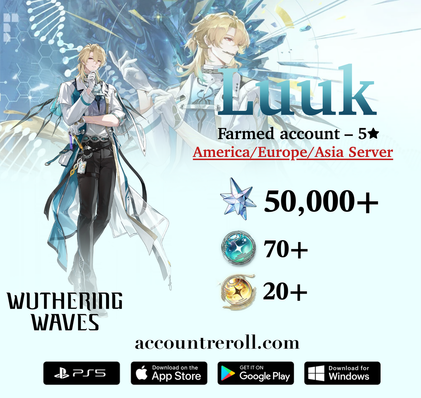 Luuk Wuthering Waves Farmed Starter Account
