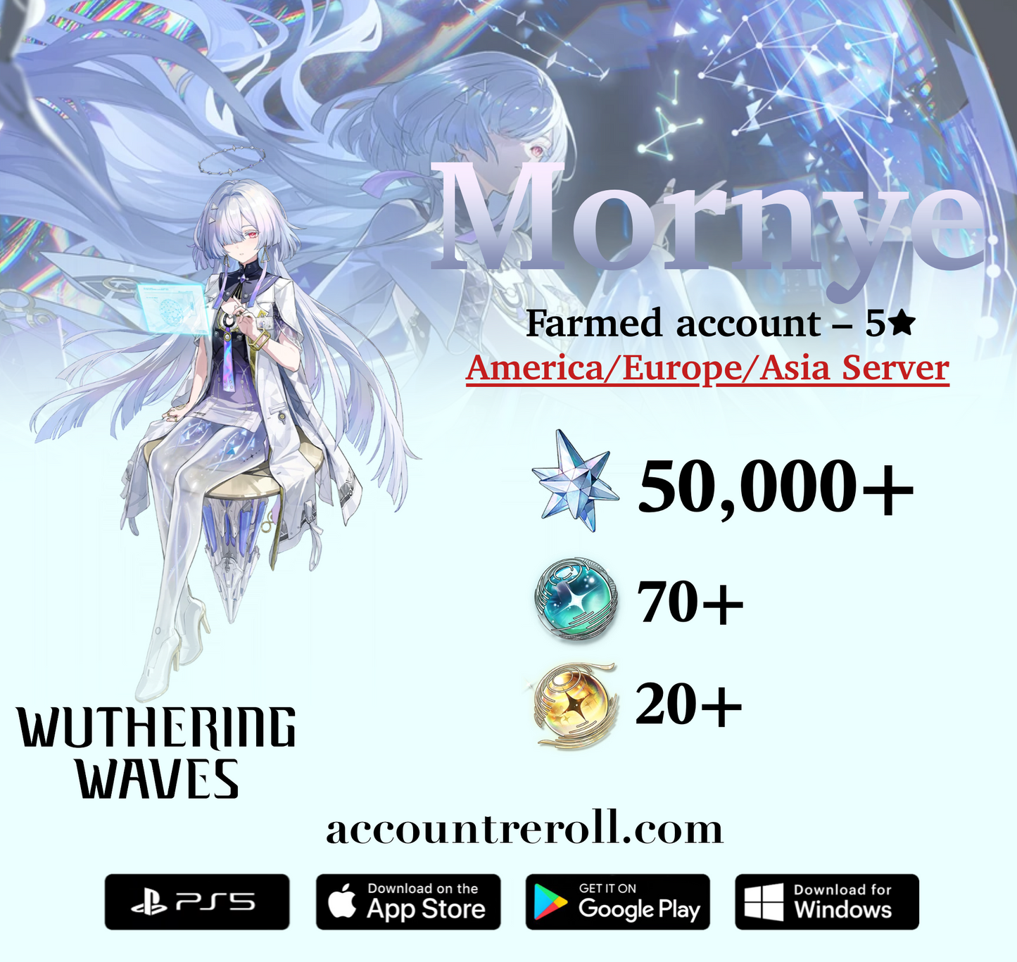 Mornye Wuthering Waves Farmed Starter Account