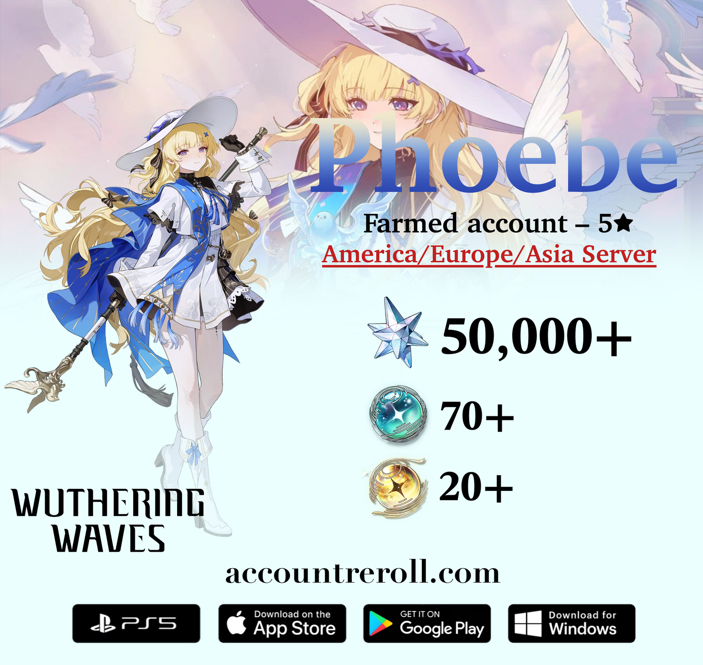 Phoebe Wuthering Waves Farmed Starter Account
