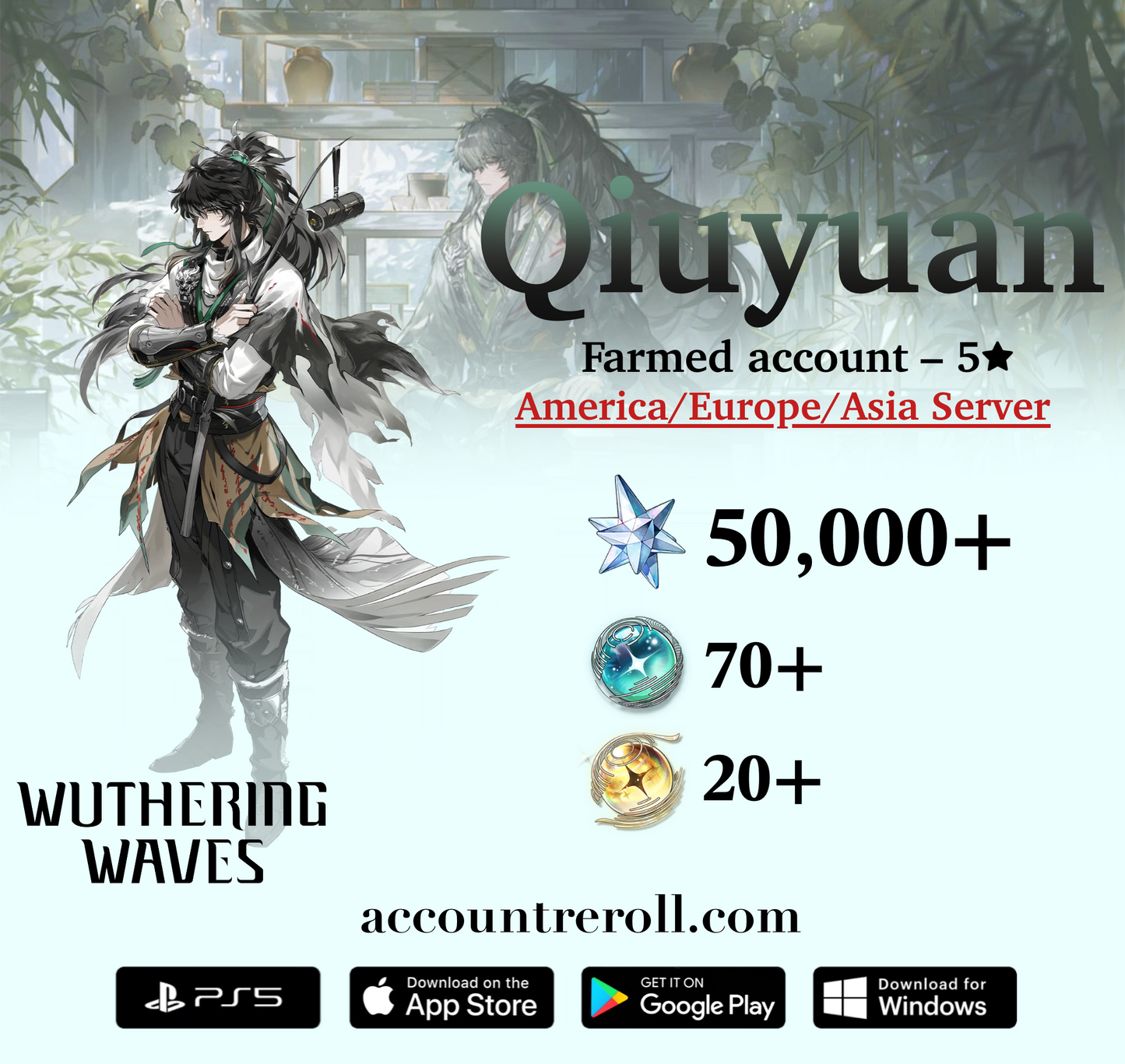 Qiuyuann Wuthering Waves Farmed Starter Account