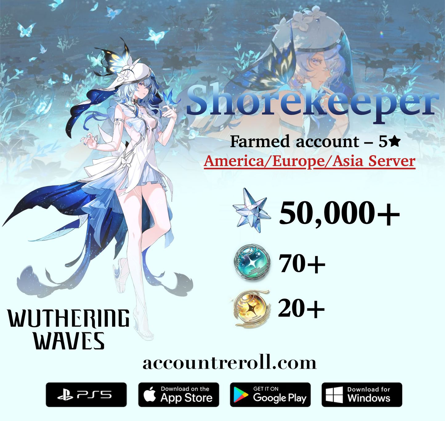 Shorekeeper Wuthering Waves Farmed Starter Account