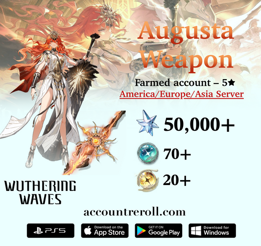 Augusta with Thunderflare Dominion Wuthering Waves Farmed Account