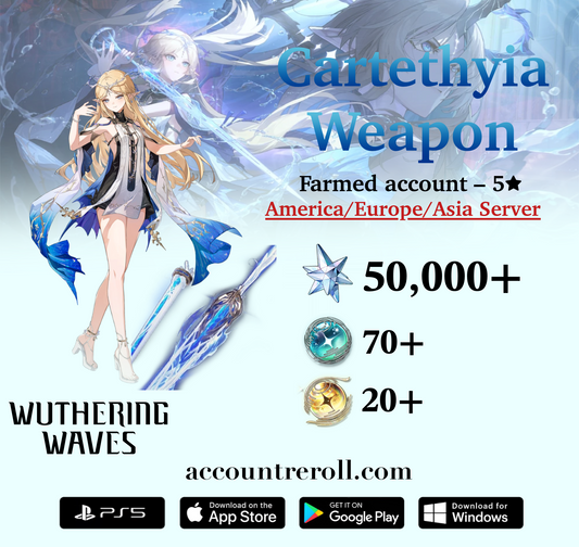 Cartethyia with Defier's Thorn Wuthering Waves Farmed Account