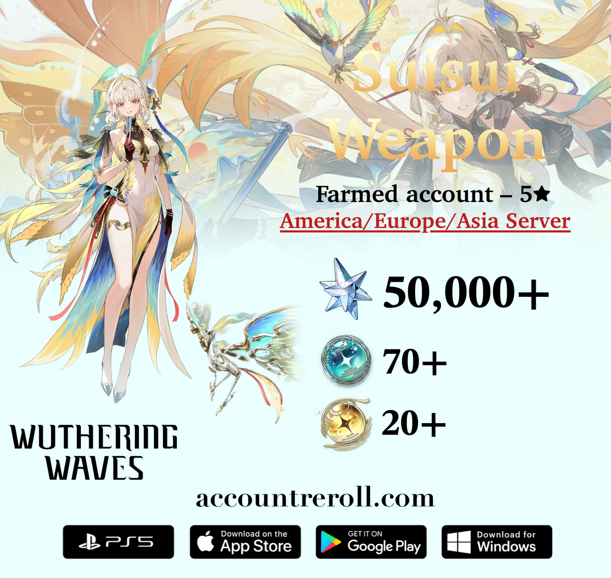 Suisui with Dew Imbiber Wuthering Waves Farmed Account