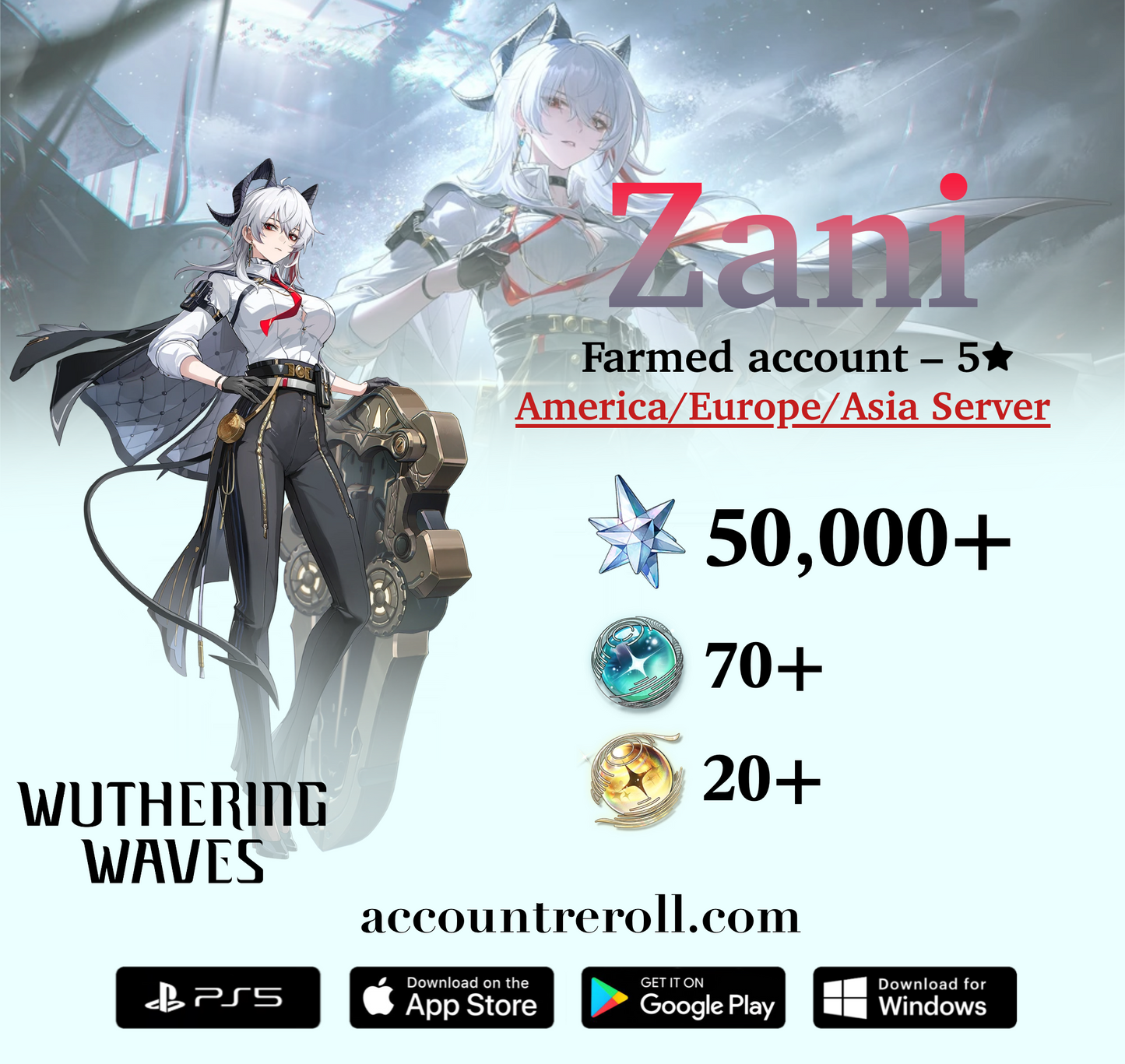Zani Wuthering Waves Farmed Starter Account