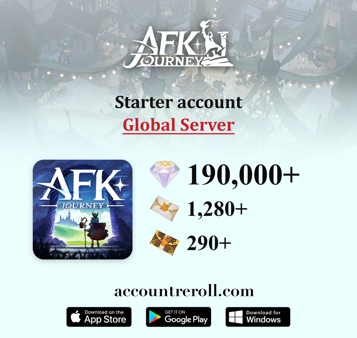 AFK Journey Starter Account with Diamonds [Global]