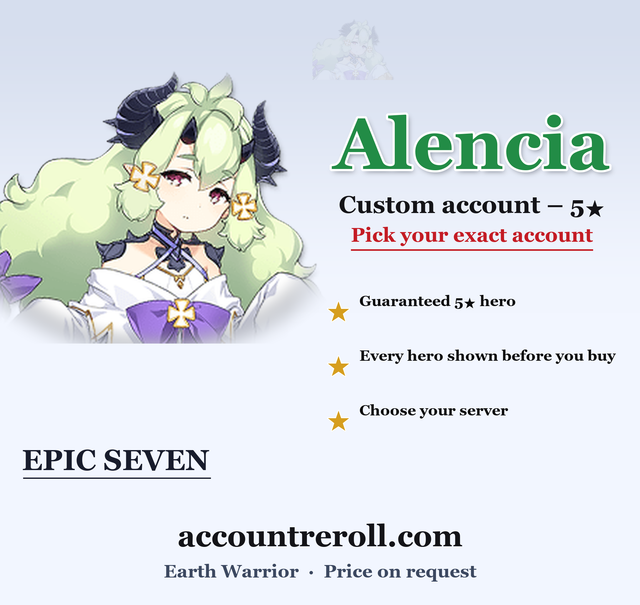 Alencia Epic Seven Custom Account