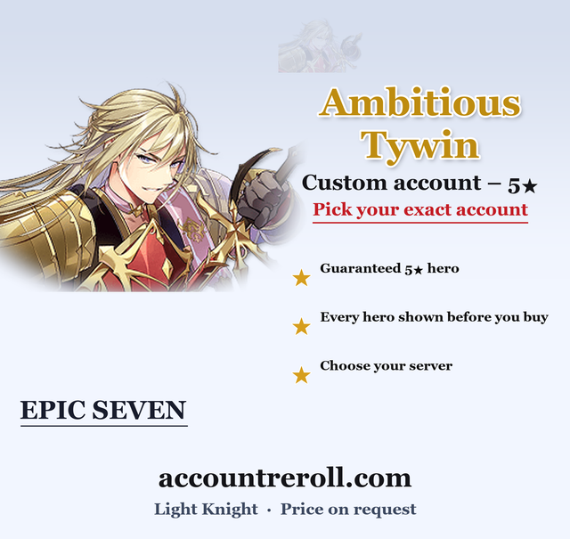 Ambitious Tywin Epic Seven Custom Account