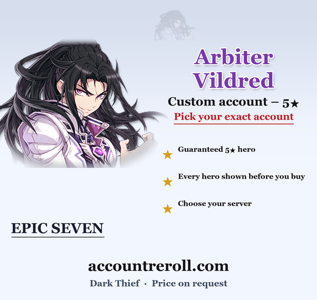 Arbiter Vildred Epic Seven Custom Account