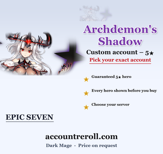 Archdemon's Shadow Epic Seven Custom Account