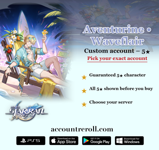 Aventurine • Waveflair Honkai Star Rail Custom Account