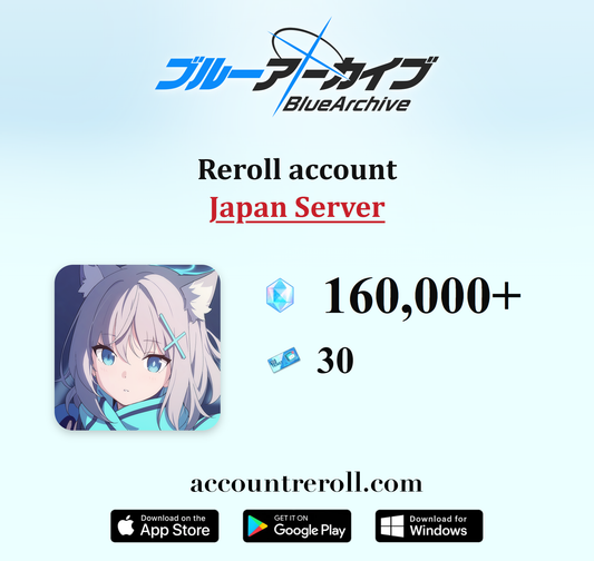Blue Archive Reroll Account with Pyroxenes [Japan]