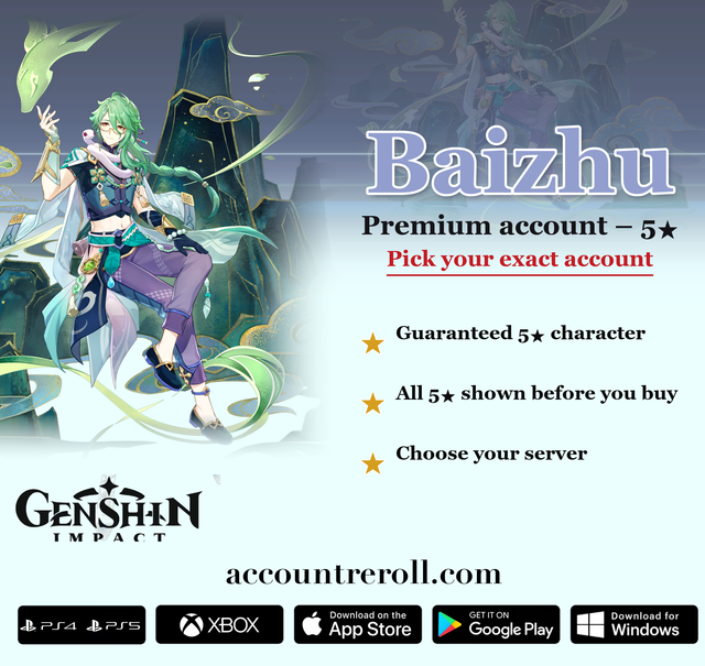 Baizhu Genshin Impact Premium Custom Account