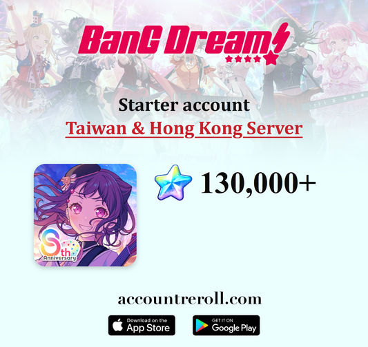 BanG Dream! Girls Band Party! Starter Account with Stars [Taiwan & Hong Kong]