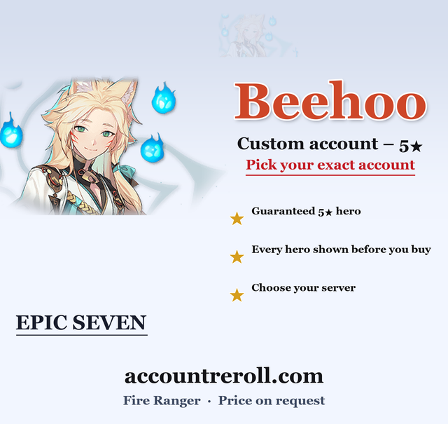 Beehoo Epic Seven Custom Account