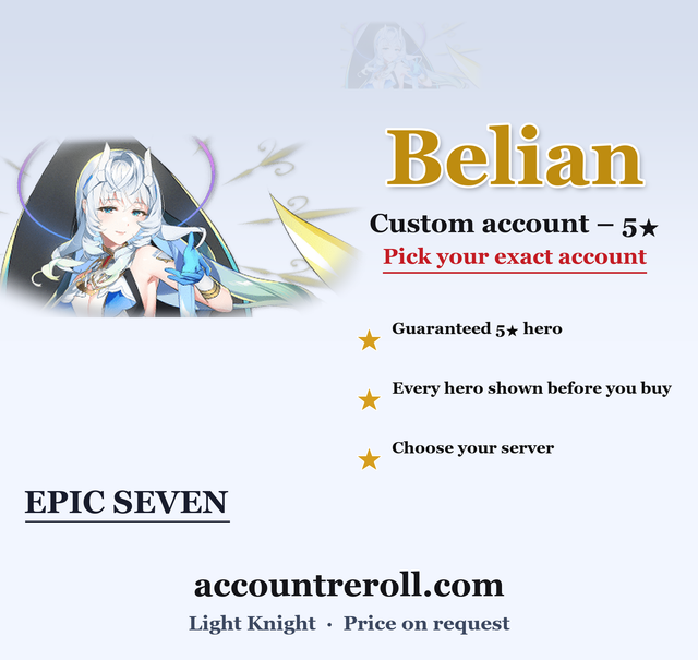 Belian Epic Seven Custom Account