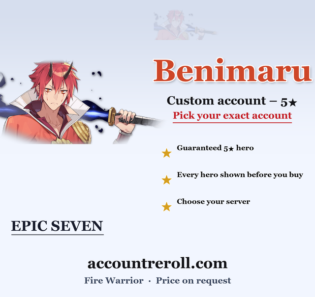 Benimaru Epic Seven Custom Account