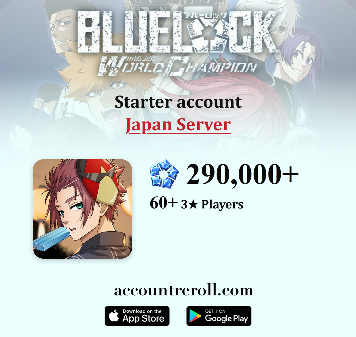 BLUE LOCK Project: World Champion Starter Account with Blue Gems [Japan]